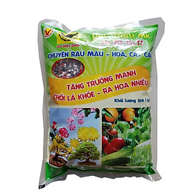 02 gói Phân bón đầu trâu MK NPK 20-20-15  đa năng cho hoa kiểng- rau màu cao cấp gói 1Kg DTDN05