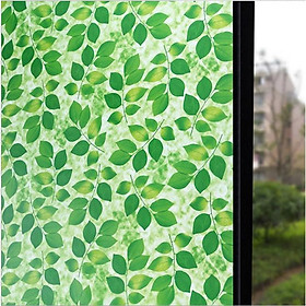 Mua 5M Giấy Dán Kính lá xanh không cần keo - khổ 0.45m