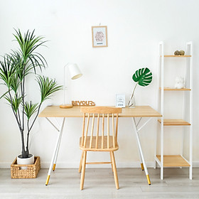 Bàn Làm Việc Bàn Học Gỗ Chân Sắt Simple Table Nội Thất Lắp Ráp Kiểu Hàn BEYOURs