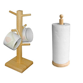 Mua Combo Cây Để Giấy + Cây Treo Ly Thân Vuông Gỗ Đức Thành