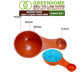 Muỗng Đong Định Lượng Greenhome, 2 Đầu, Chia Vạch Sẵn, Tiện Lợi, Đong Phân Bón Dạng Bột, Gia Vị