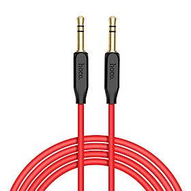 Cáp âm thanh Hoco AUX cho kết nối âm thanh ổn định, dây dài 1m, Jack 3.5mm, chất liệu vỏ dây TPE cao cấp - Hàng chính hãng