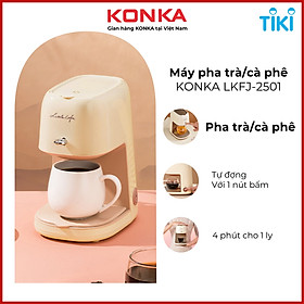 Máy Pha Cà Phê KONKA 2501M dễ sử dụng công suất 400W pha cà phê nhỏ giọt bình chứa tối đa 0.5L thời gian pha nhanh chóng thiết kế hiện đại sang trọng bảo hành 12 tháng - Hàng Nhập Khẩu