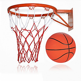 Mua Bộ khung và bóng rổ tiêu chuẩn - có kèm lưới khung,túi đựng bóng và kim  bơm bóng - Khung nhỏ và bóng số 5 tại NAM HẰNG SPORT