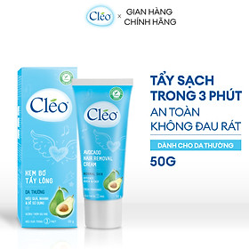 Kem Tẩy Lông Chiết Xuất Bơ Cleo Dành Cho Da Thường 50g, an toàn, không đau và đạt hiệu quả nhanh chóng
