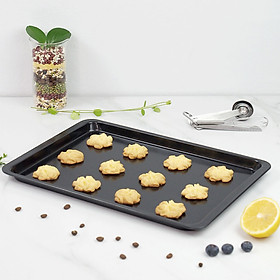 14.5in Rectangular Bread Cake Baking Tray Non-stick Coating Carbon Steel Oven Shallow Plate