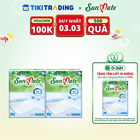 Combo 2 Tấm lót SunMate cải tiến mới 10 miếng (45 x 70cm)