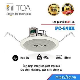 Mua Loa âm trần 6W  loa thông báo gắn trần 6W  loa TOA 6W PC-648R