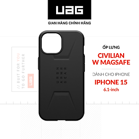 Ốp Lưng Chống Sốc UAG Civilian Hỗ Trợ Sạc Magsafe Cho iPhone 15 [6.1 INCH] Hàng chính hãng