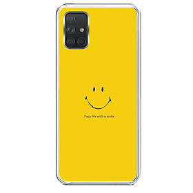 Ốp lưng điện thoại Samsung Galaxy A71 - Silicon dẻo - 0271 SMILE02 - Hàng Chính Hãng