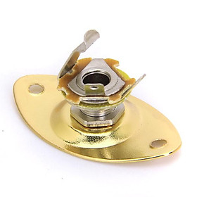 Gold Oval Output     & Socket Replacement for Electric Guitar