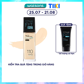Kem Nền Maybelline New York Fit Me Matte+ Poreless Kiềm Dầu Chống Nắng SPF22 30ml