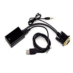 Cáp Chuyển VGA ra HDMI có audio- Hàng nhập khẩu