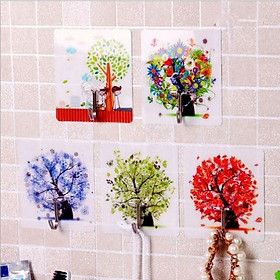 Combo 5-10 móc chịu lực dán tường họa tiết 3d