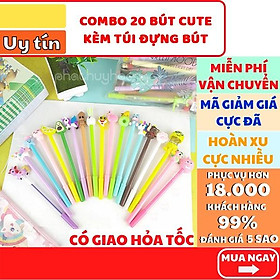 Combo 20 bút bi xanh/tím nhiều hình cực đẹp