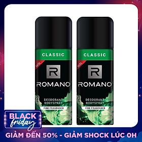 Combo 2 Xịt toàn thân Romano Classic cổ điển lịch lãm 150ml