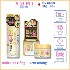 [DƯỠNG TRẮNG TOÀN DIỆN] Combo Bộ Sản Phẩm Dưỡng Da Cao Cấp Nhau Thai Nhật Bản MICCOSMO White Label Gold (Nước Hoa Hồng 180ml + Kem Dưỡng 60g - CB07)