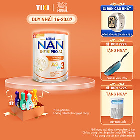 Sữa bột NAN INFINIPRO A2 800g Thụy Sĩ 3 với đạm quý A2 tiêu hóa tốt sau 7 ngày và 5HMO tăng cường đề kháng + Tặng Bộ đồ chơi Bowling (2 - 6 tuổi)