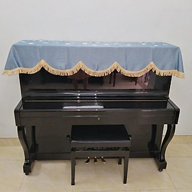 Mua PHỦ ĐÀN PIANO CƠ MÀU XANH HOA ĐÀO HỒNG
