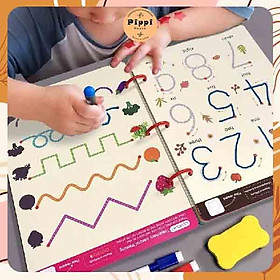 Tập tô vẽ thông minh xóa được - đồ chơi giáo dục toàn diện Montessori cho bé