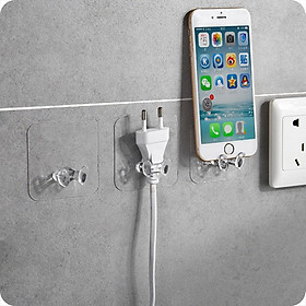 Mua Móc Dán Tường Kẹp Giữ Dây Điện  Phích Cắm Điện/ Kê Đỡ Sạc Điện Thoại - Móc Treo Đồ Đa Năng