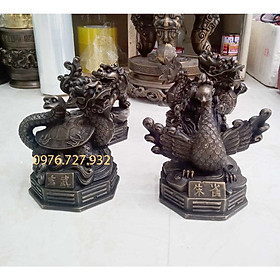 Mua Bộ tứ linh long lân quy phụng bằng đồng cao 15cm  bộ tứ linh phong thủy