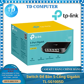 Thiết bị chia mạng TP-Link TL-SG1005D (Gigabit (1000Mbps)/ 5 Cổng/ Vỏ Nhựa) - Hàng chính hãng FPT phân phối