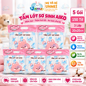 Combo 5 Bịch Tấm Lót Xu Sơ Sinh Aiko (Bịch 30 Miếng)
