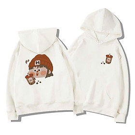 Áo Hoodie đôi in hình chó mèo kéo xích 4 màu chất nỉ cotton lót bông cao cấp form rộng unisex, Áo sweatshirt cặp nam nữ dáng rộng cổ tròn in hình gấu thời trang unisex Hàn Quốc