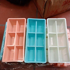 Mua Combo 20 khay đá 6 viên  khay làm đá viên to nhựa dẻo tốt