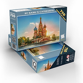 Tranh Xếp Hình Random Cut 750 Mảnh Minh Châu – St Basil's Cathedral (40x60cm)