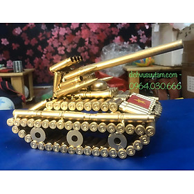 Xe tăng chiến đâu mô hình vỏ đạn cỡ nhỏ, tặng kèm 1 móc khóa vỏ đạn