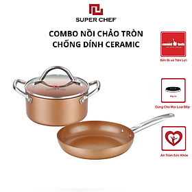 Mua Combo Nồi Chảo Chống Dính Super Chef Đáy Từ Cao Cấp  An Toàn  Bền Bỉ Size NCS24