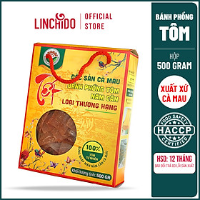 Đặc sản Cà Mau - Bánh Phồng Tôm Năm Căn - Loại Thượng Hạng  Hộp 500 GRAM