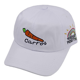Mũ lưỡi trai Cà rốt & Cầu vồng dành cho cả nam và nữ, vải kaki bền chắc, khóa gài dễ tăng giảm - Hạnh Dương