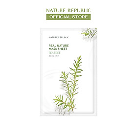 Nature Republic Mặt nạ giấy ngăn ngừa mụn Real Nature Tea Tree Mask Sheet 23ml