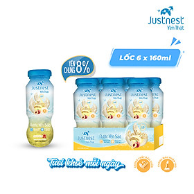 Lốc 6 chai Nước Yến Thật Justnest 8% 6 chai x 160ml