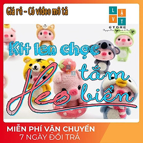  Bộ LEN CHỌC - Lợn Đi Tắm Biển - Quà tự tay làm, DIYs