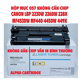 Hộp mực 057 dành cho Canon LBP 223dw 226dw 228x MF453dw MF440 445dw 449x-KHÔNG CẦN GẮN CHIP VẪN NHẬN LỆNH IN 100% Hàng chính hãng Alpha Cartridge