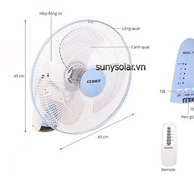 Mua Quạt treo tường Senko TR1683 có remote điều khiển từ xa - Hàng chính hãng - Được chọn màu