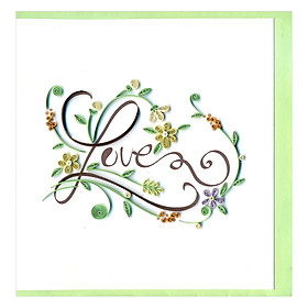 Thiệp Giấy Xoắn GX Love Việt Net VN2NN115SCTE1 (15 x 15 cm)