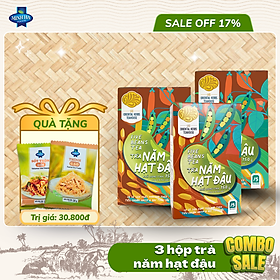 Combo 3 hộp trà đậu 150g + tặng thính gạo và muối rang