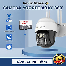 Camera Wifi Yoosee 4.0 Mpx Full HD, Dòng Ngoài Trời Xoay 360 4 râu C12 Xem Đêm Có Màu-Đàm Thoại 2 Chiều-Phát Hiện Chuyển Động Chống Trộm-Hàng Nhập Khẩu - Camer