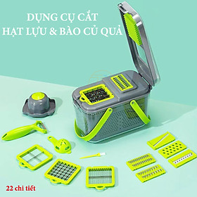 Mua Dụng cụ cắt hạt lựu và bào củ quả với 22 chi tiết đa năng tiện lợi
