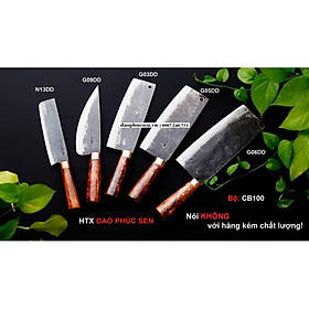 Mua Dao Phúc Sen Bộ Dao Bếp Đầy Đủ CB100 khâu đồng đỏ