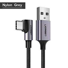 Mua Cáp bẻ góc 90 độ Ugreen 50940 50941 50942 70255  3A màu đen USB Type-C-Hàng chính hãng