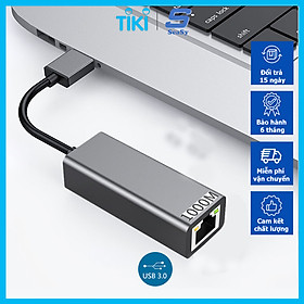 Hub Chuyển Đổi USB 3.0 Ra Cổng Mạng Lan RJ45 1000Mbps/Gigabit Ethernet SeaSy SS83, Cổng Chuyển Đổi USB To Cổng Lan, Tích Hợp 3 Cổng USB 3.0, Tốc Độ Truyền 1000Mbps, Dùng Cho Máy Tính/Laptop/PC/Macbook – Hàng Chính Hãng