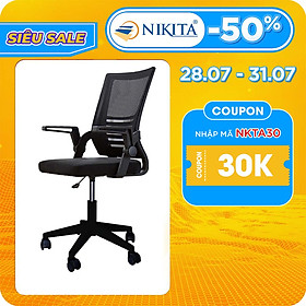 Mua Ghế văn phòng xoay  vải lưới tổ ông thoáng khí  có bánh xe di chuyển tiện lợi  tay gấp linh hoạt - NIKITA
