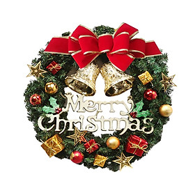 Faux Christmas Wreath Holiday Garland Decoration for Wall Office Living Room