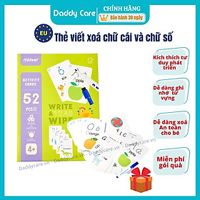 Bộ Thẻ Học Chữ Cái - Số Viết Và Xóa Mideer Write & Wipe Cards - 123 & ABC - 52 Thẻ Flashcards, Đồ Chơi Giáo Dục Cho Bé